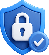 Shield and padlock illustration