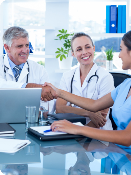 Doctor consulting with a patient